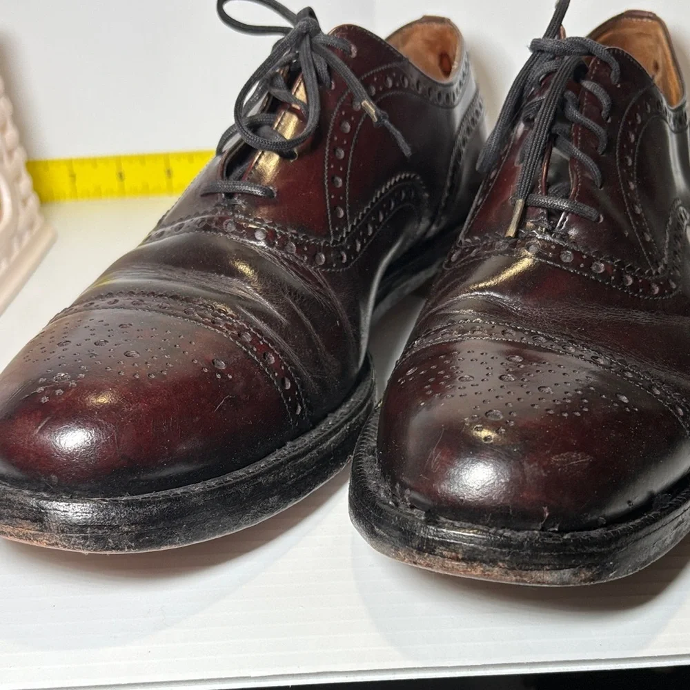 Church’s handmade bespoke sz 12 Burgundy Leather‎ Men's Oxfords 22